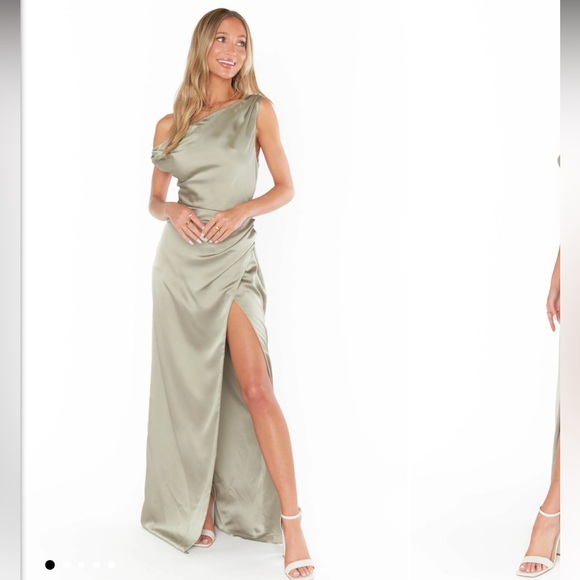 Show me your MuMu Moss Green Jodie Dress - Picture 3 of 5